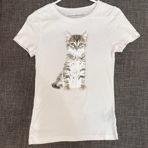Norma Kamali Tops - 🐱 Norma Kamali Organic Cotton Kitten Graphic Tee
